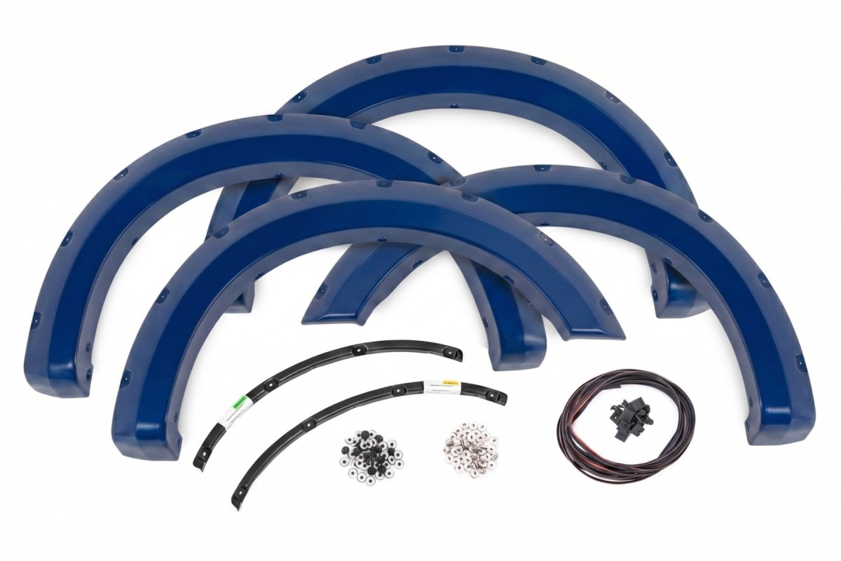 Ford F-250 Super Duty Pocket Fender Flares - Rough Country - E9 Argon Blue - '23-'26